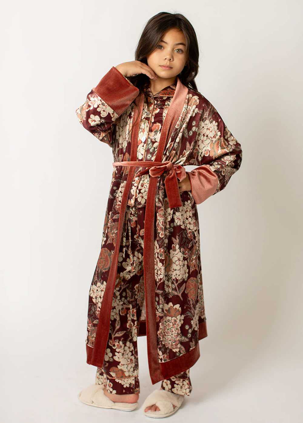 Joyfolie Kamie Robe in Currant Floral - image 1