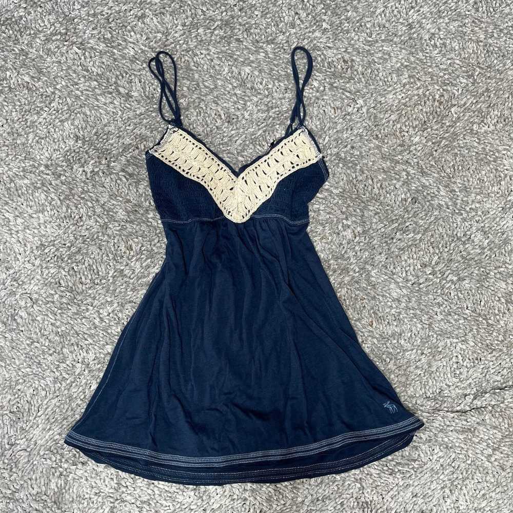 Vintage 2000s Abercrombie & Fitch Navy Blue Babyd… - image 1