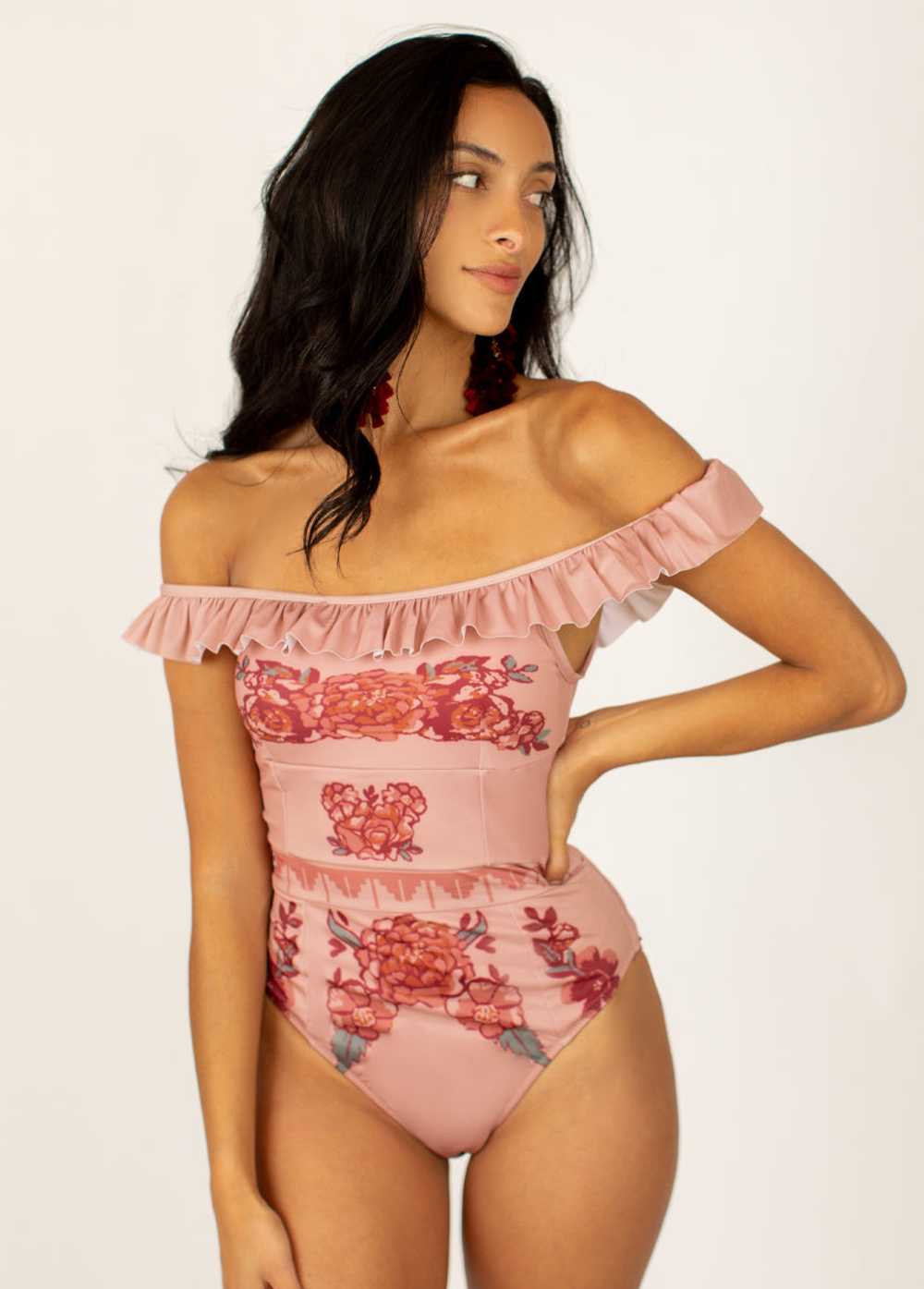 Joyfolie Evie Swimsuit in Misty Rose Floral - image 4