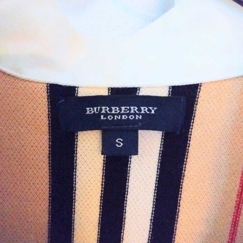 Burberry polo shirt in beige stripe nova check co… - image 3