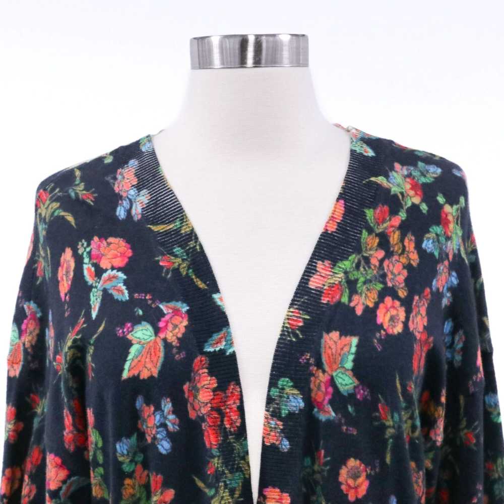 Johnny Was Luxurious Black Floral Knit Cotton Cas… - image 2