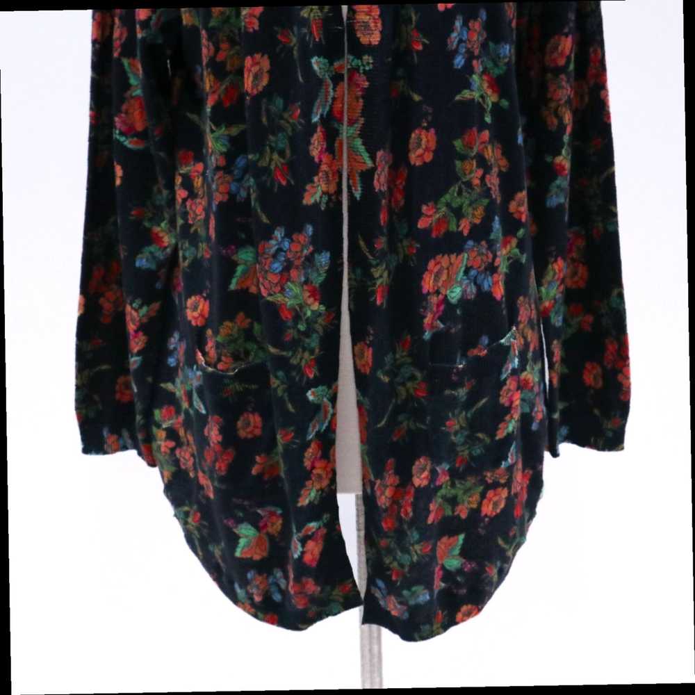 Johnny Was Luxurious Black Floral Knit Cotton Cas… - image 3