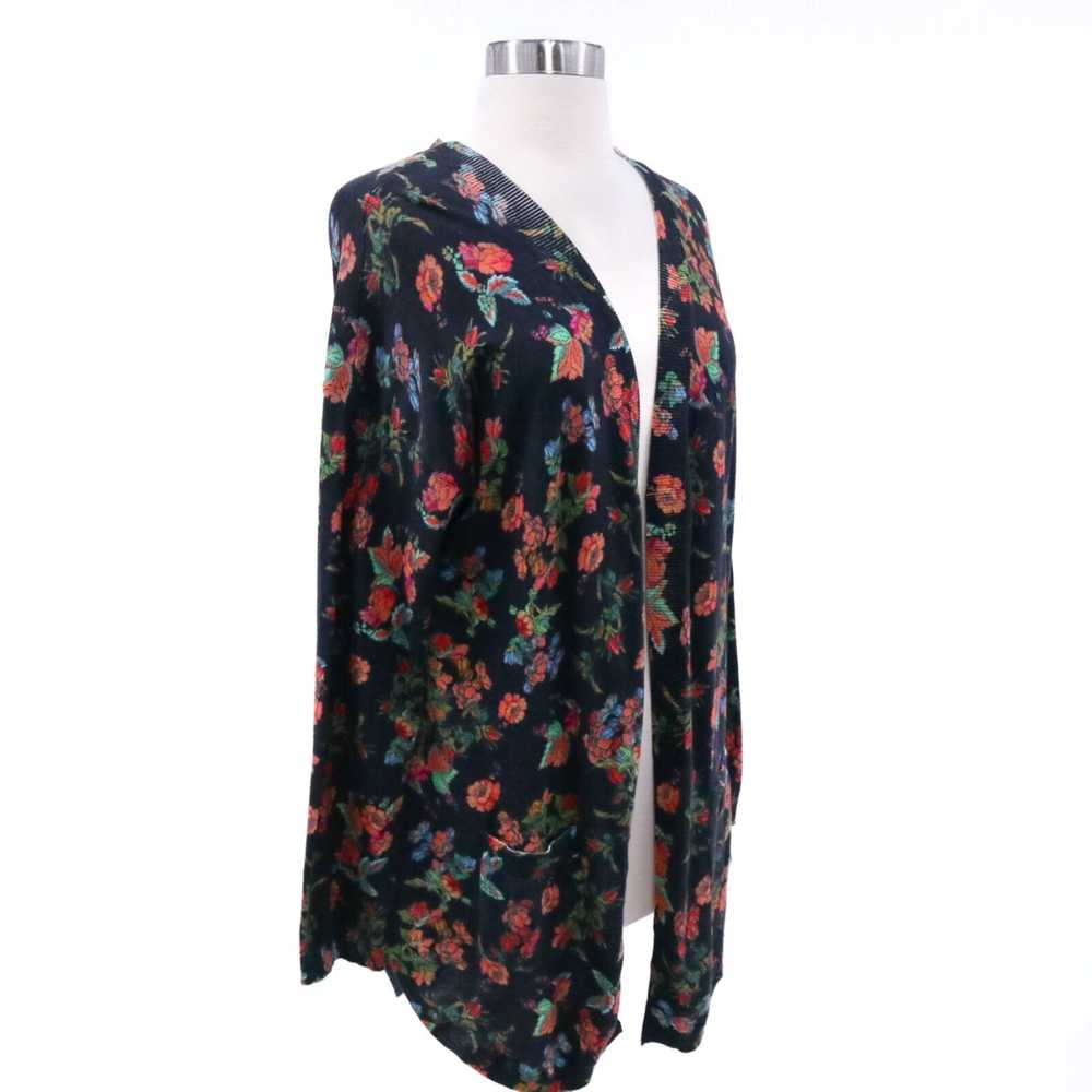 Johnny Was Luxurious Black Floral Knit Cotton Cas… - image 4