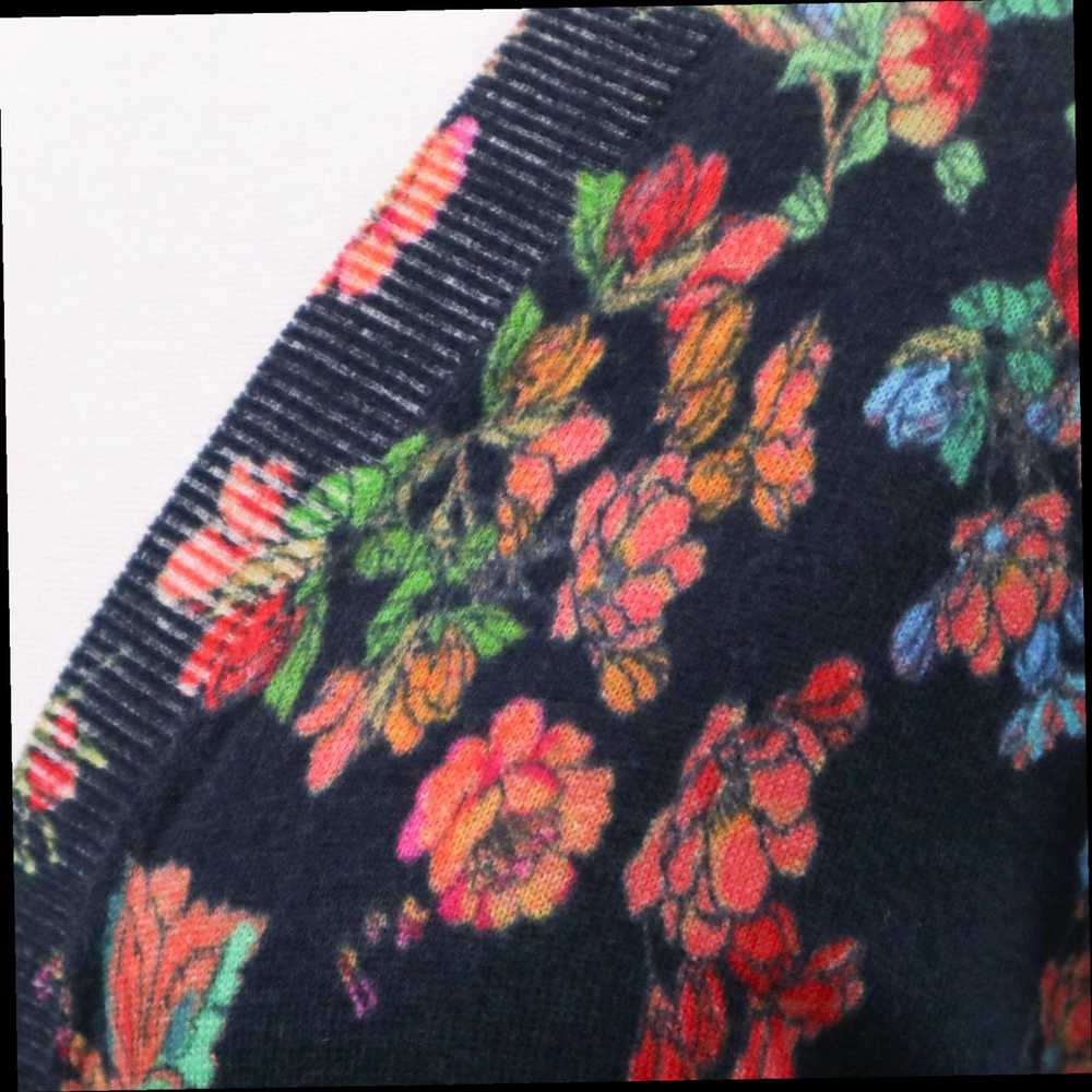 Johnny Was Luxurious Black Floral Knit Cotton Cas… - image 7