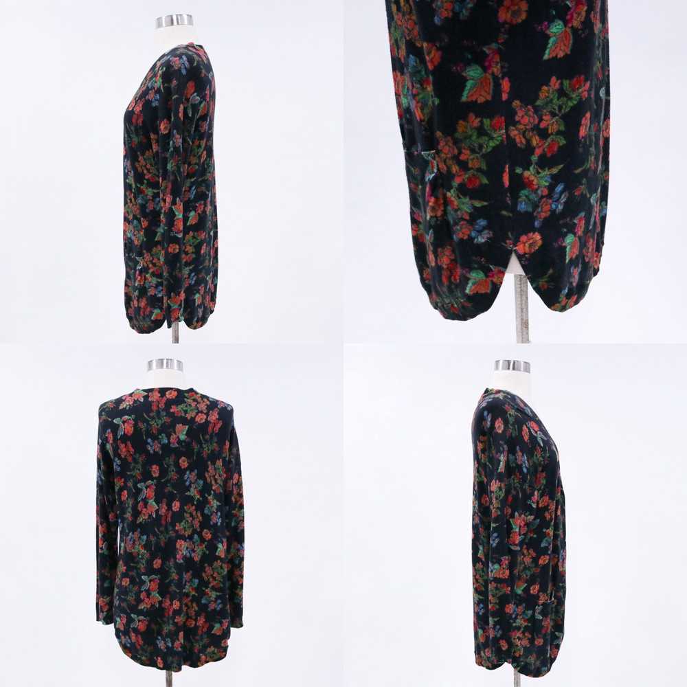 Johnny Was Luxurious Black Floral Knit Cotton Cas… - image 8