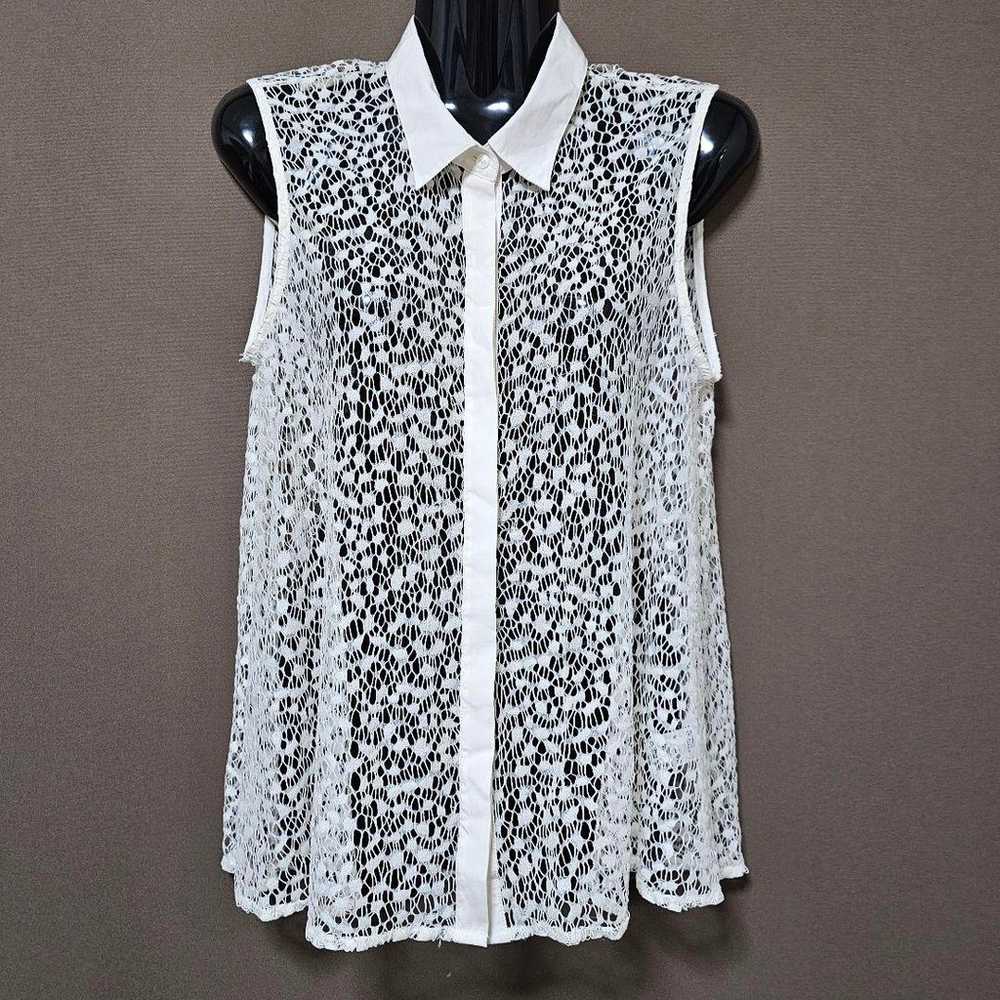 GU Sleeveless Lace Shirt Blouse - image 1