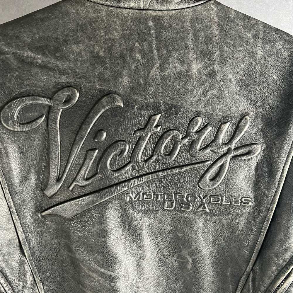 Vintage Vintage 80's Victory Motorcycles black le… - image 7