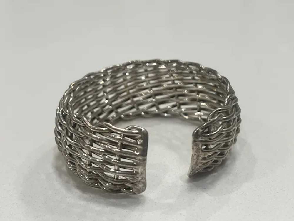 Detailed Sterling Silver Woven Cuff - image 5