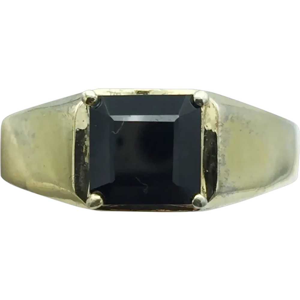 Sterling Silver Black Onyx Ring - image 1