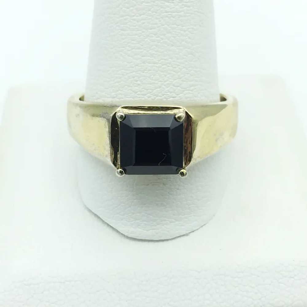 Sterling Silver Black Onyx Ring - image 2