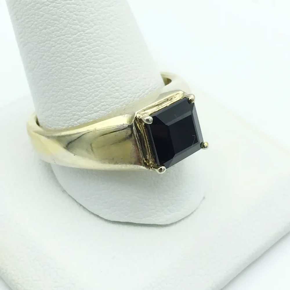 Sterling Silver Black Onyx Ring - image 3