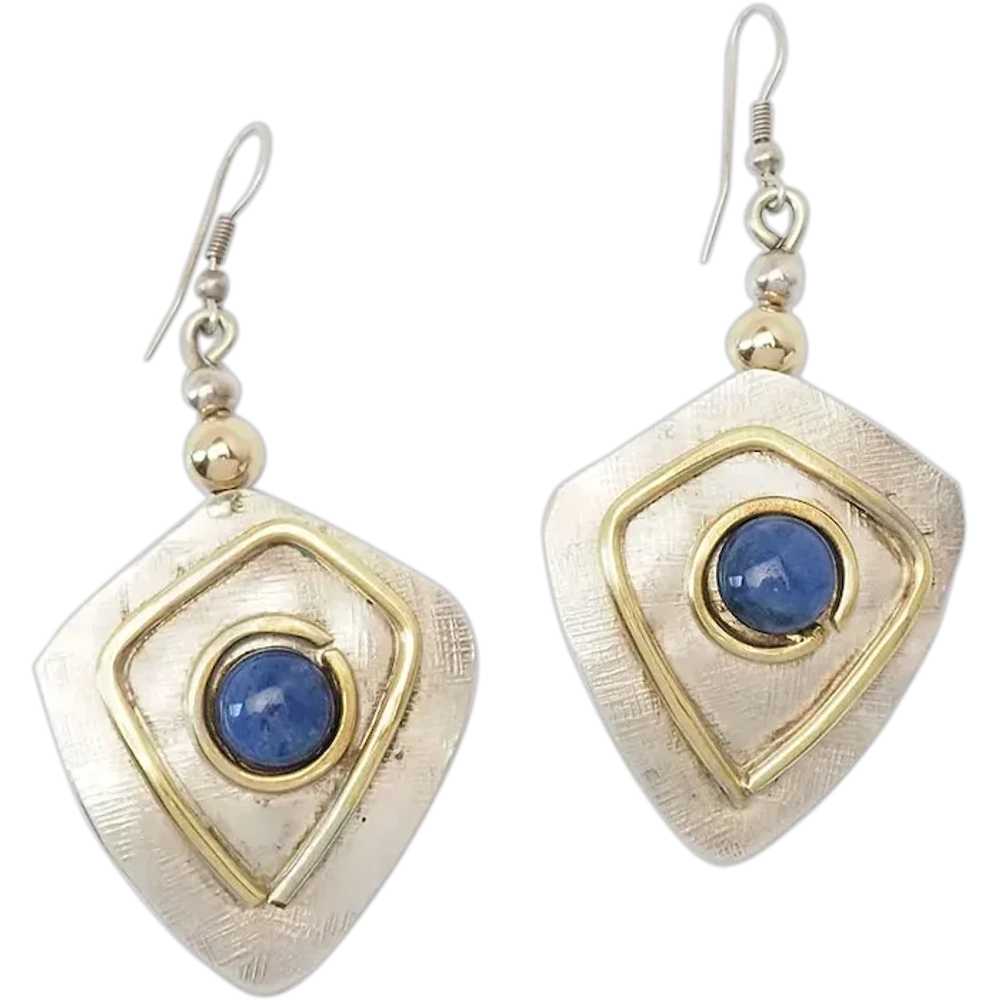 Unique handmade sterling silver brass 14k gold ge… - image 1