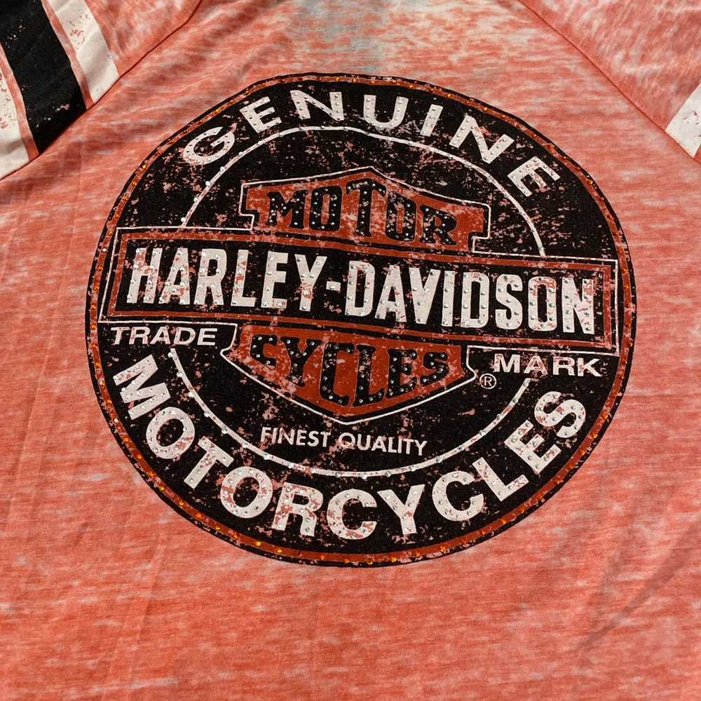 Rhinestone Harley Davidson women’s shirt M - image 3