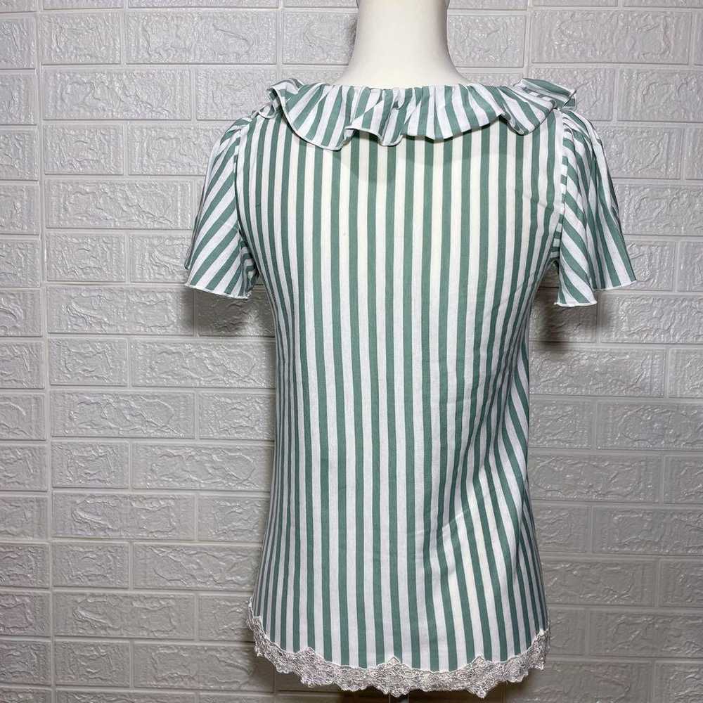 Axes Femme Tops Girly Stripe Green Vintage - image 5