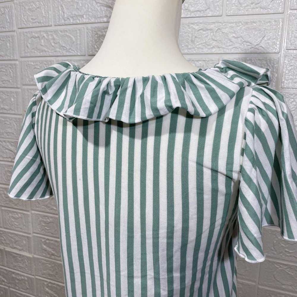 Axes Femme Tops Girly Stripe Green Vintage - image 6