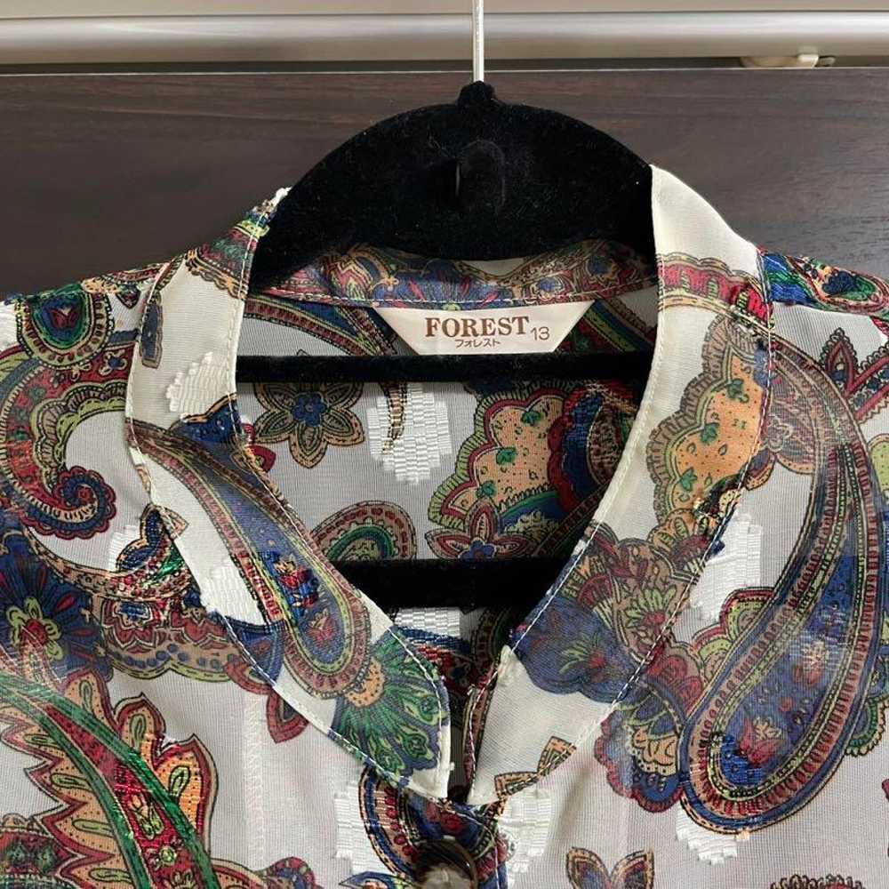 Vintage Sheer Paisley Shirt - image 2