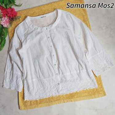 Samansa Mos2 Sleeve & Hem Lace, Round Collar, Loos