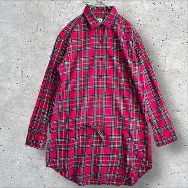 UNIQLO Tunic Shirt Flannel Shirt Long Sleeve Check