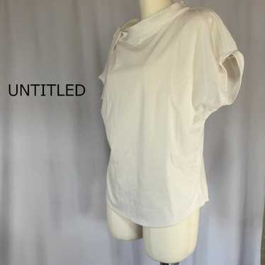 UNTITLED Neck Ribbon Short Sleeve Blouse Off-White