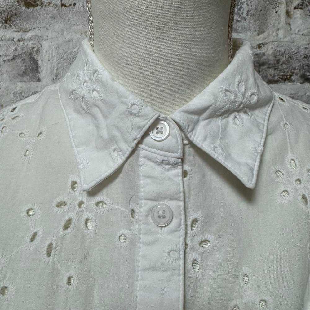 【GU】GU shirt blouse cropped length M lace short s… - image 3