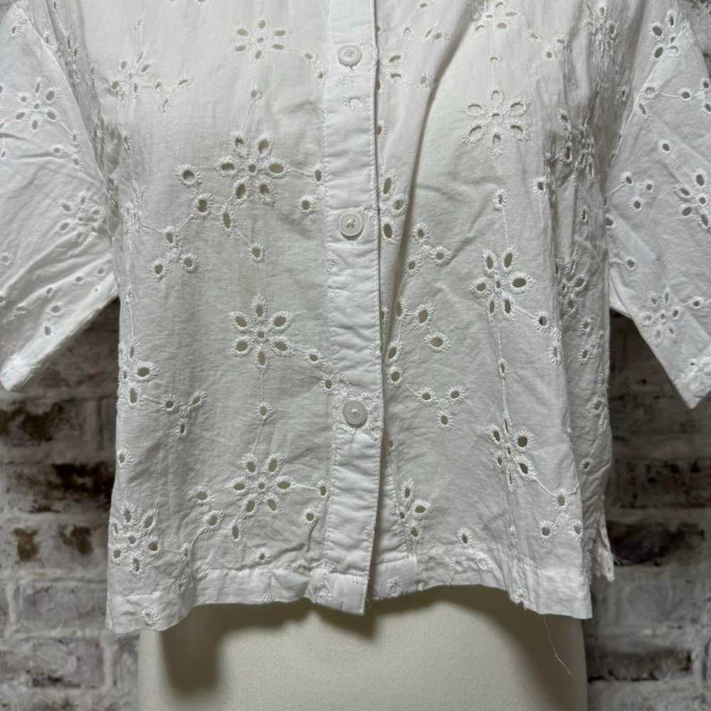 【GU】GU shirt blouse cropped length M lace short s… - image 6