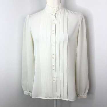 Vintage Weathervane Ivory Button-Down Blouse Sz M… - image 1