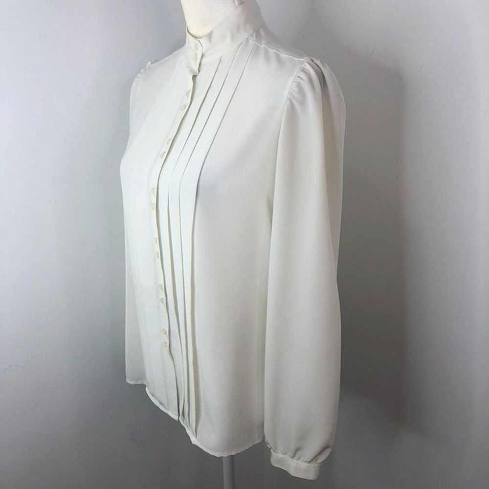 Vintage Weathervane Ivory Button-Down Blouse Sz M… - image 4