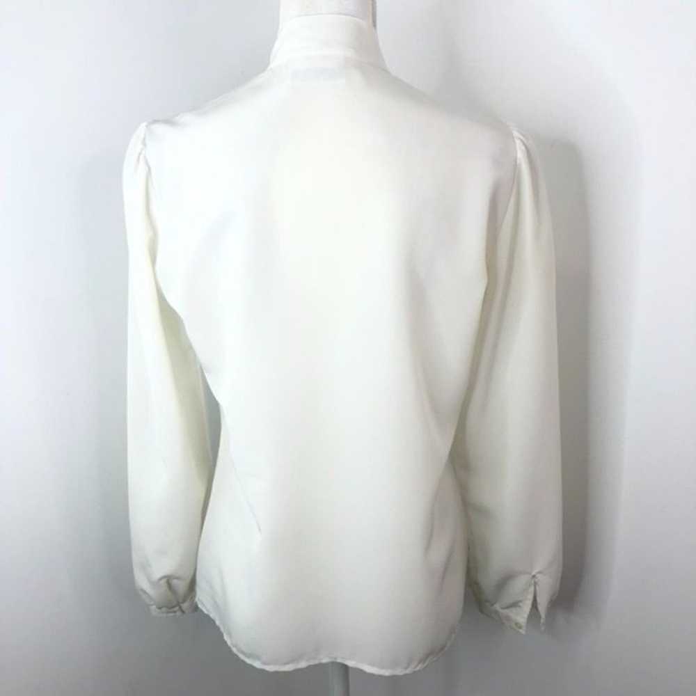 Vintage Weathervane Ivory Button-Down Blouse Sz M… - image 5