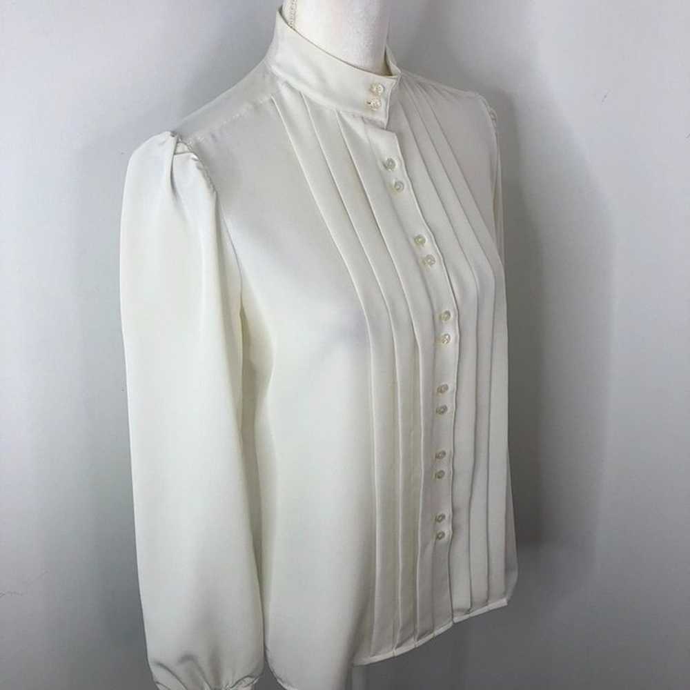 Vintage Weathervane Ivory Button-Down Blouse Sz M… - image 6