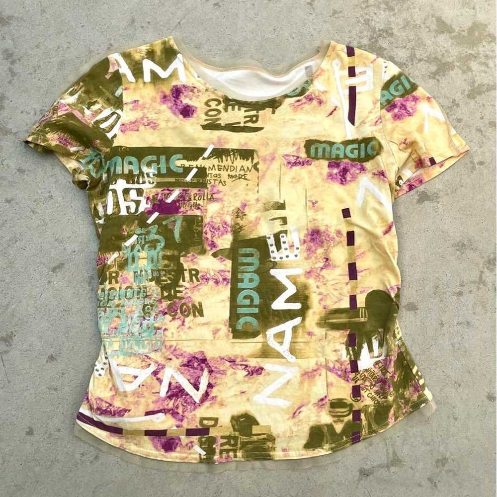 y2k vintage 90s grunge Fitted Tee Street Harajuku… - image 1