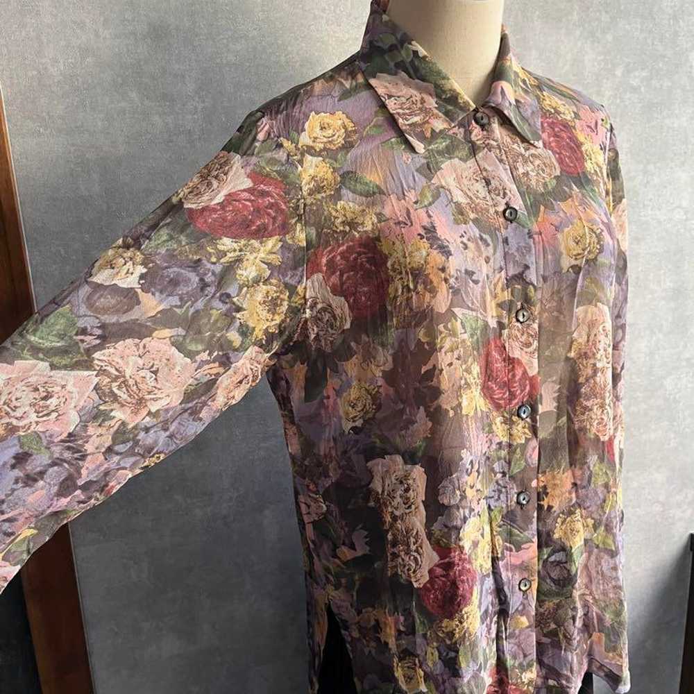 Vintage Retro Silk Pattern Shirt Rare Used Vintage - image 10