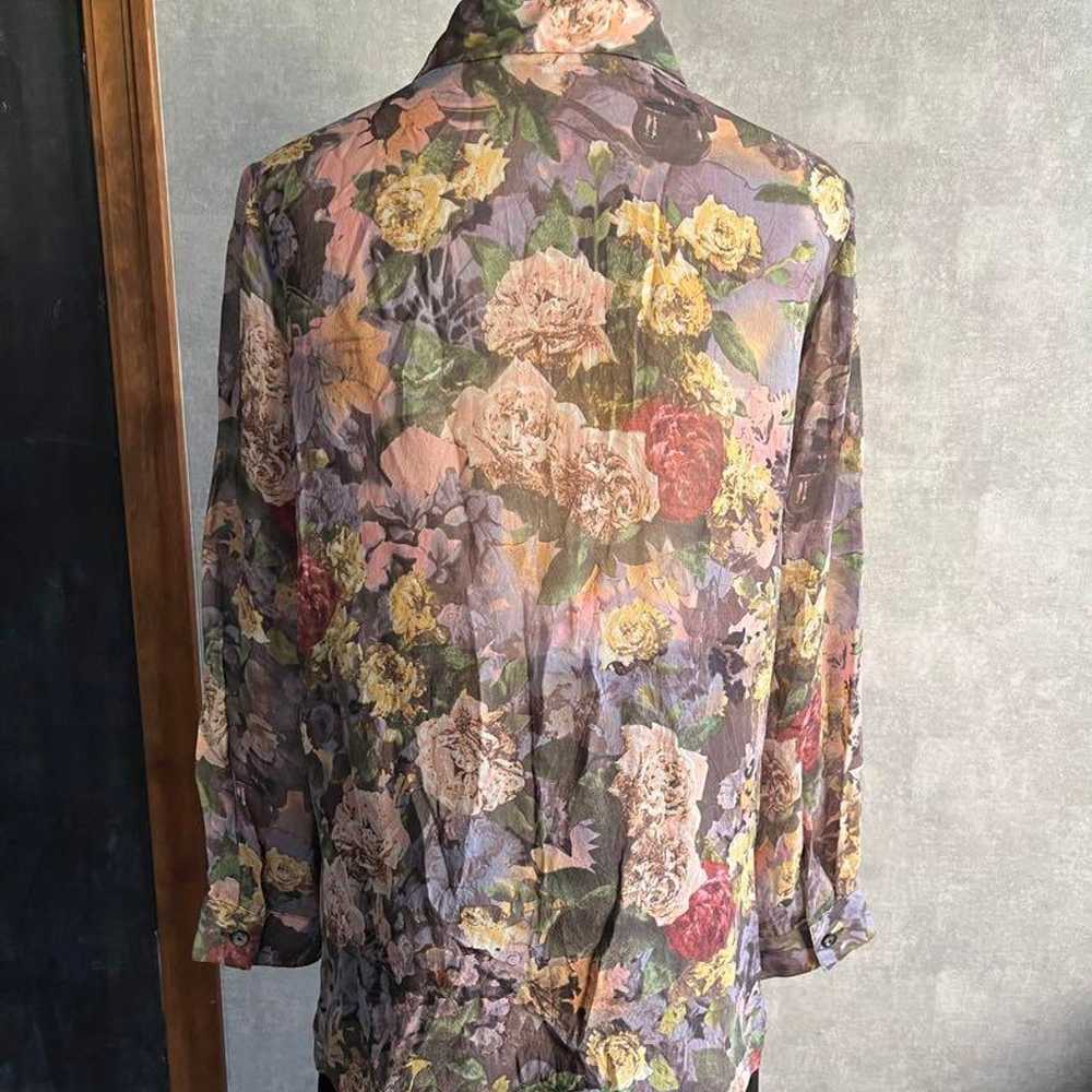 Vintage Retro Silk Pattern Shirt Rare Used Vintage - image 11