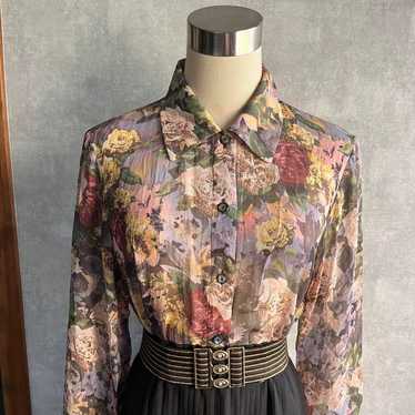 Vintage Retro Silk Pattern Shirt Rare Used Vintage - image 1