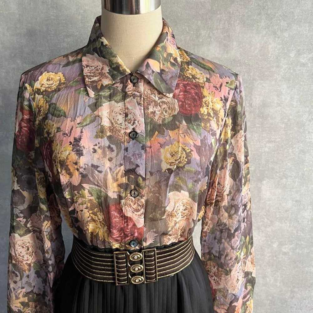 Vintage Retro Silk Pattern Shirt Rare Used Vintage - image 3