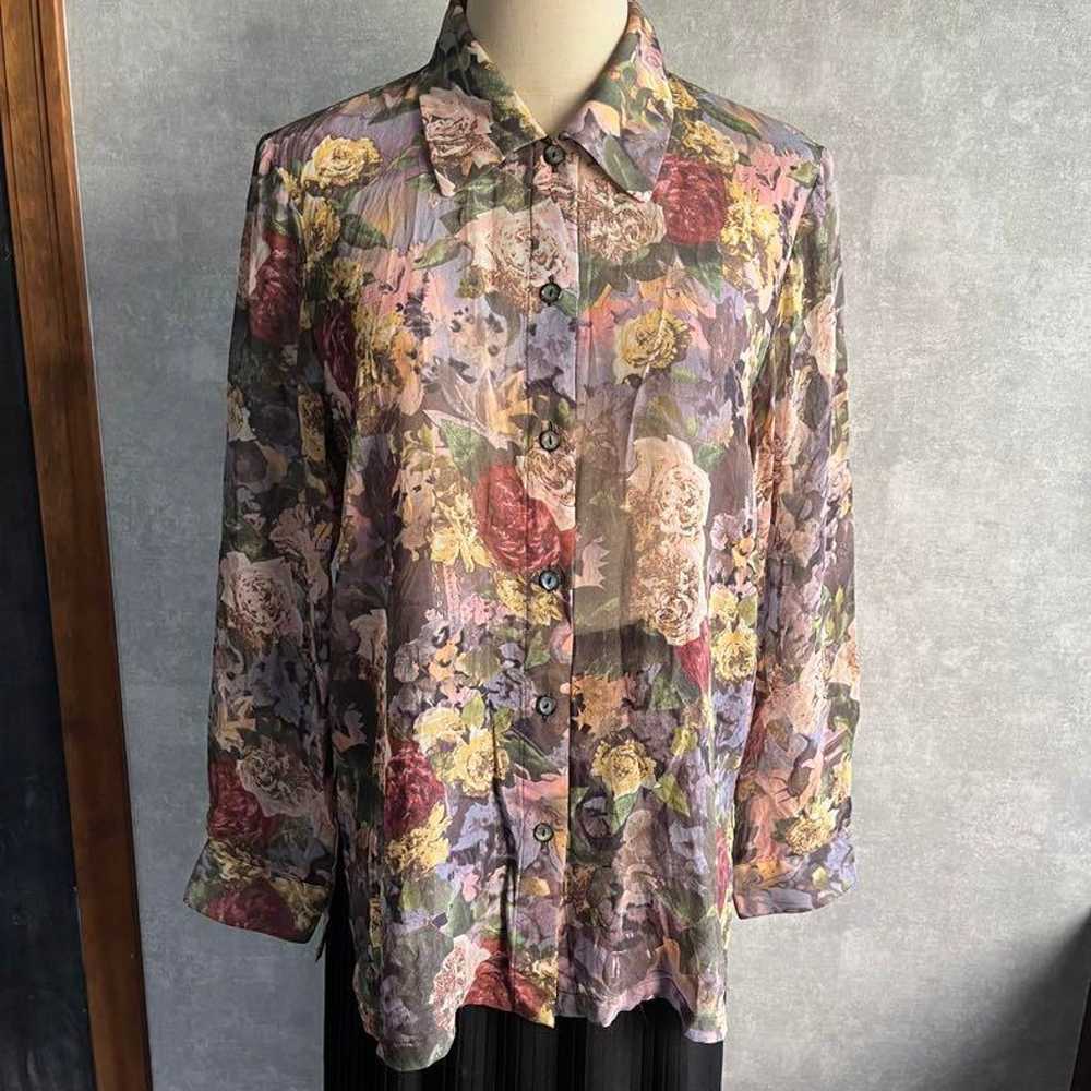 Vintage Retro Silk Pattern Shirt Rare Used Vintage - image 6