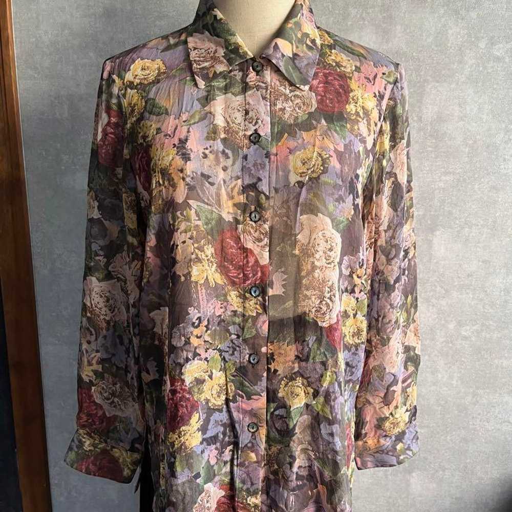 Vintage Retro Silk Pattern Shirt Rare Used Vintage - image 7