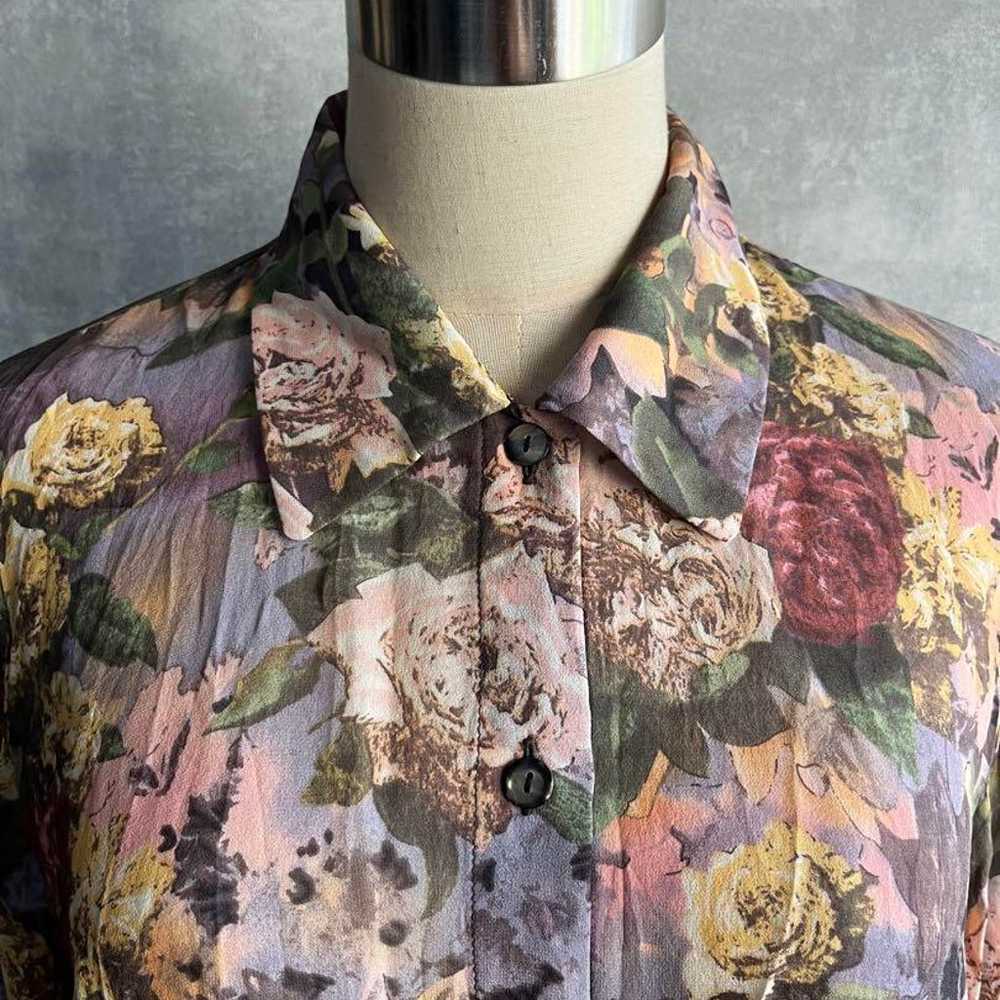 Vintage Retro Silk Pattern Shirt Rare Used Vintage - image 9