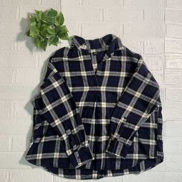 UNIQLO Women's Medium Size Check Pattern Navy Long