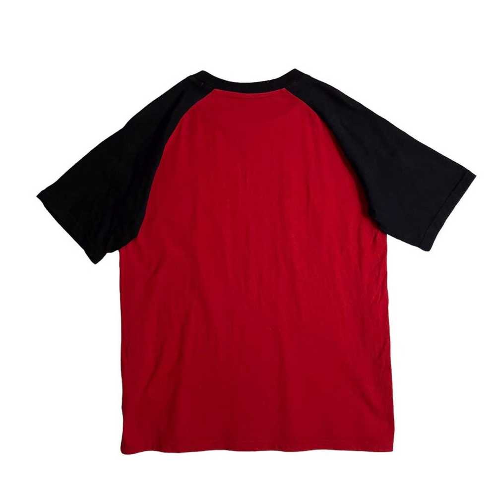 00s adidas Raglan T-shirt Red Performance Logo Y2K - image 4