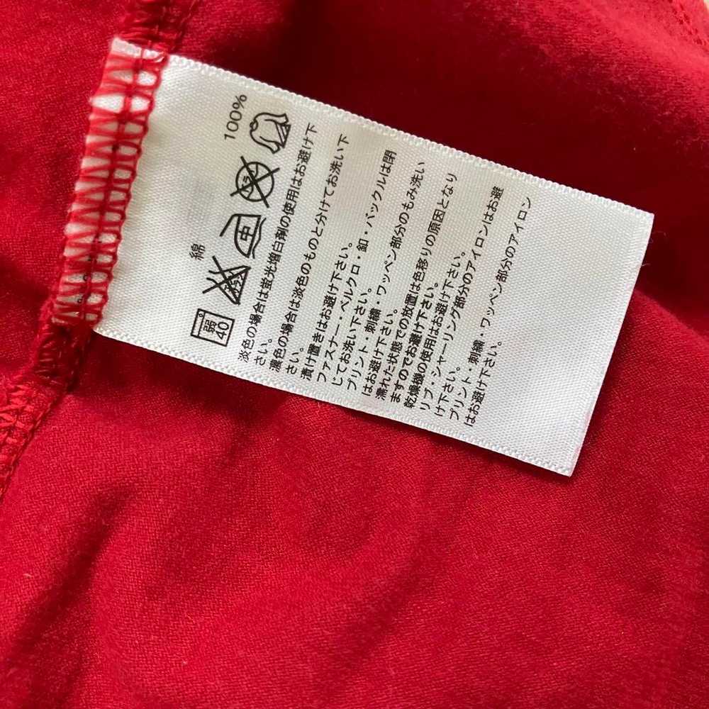 00s adidas Raglan T-shirt Red Performance Logo Y2K - image 8