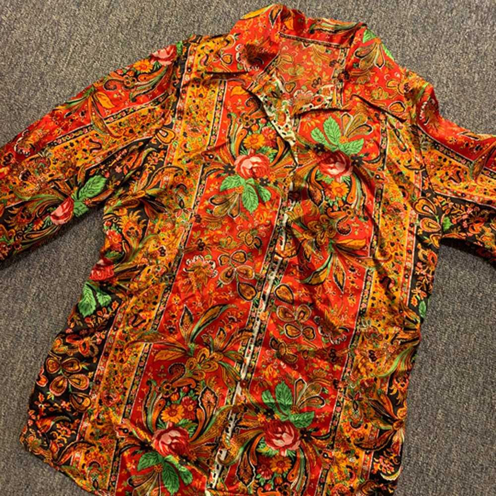 Vintage Psychedelic Paisley Top - image 1