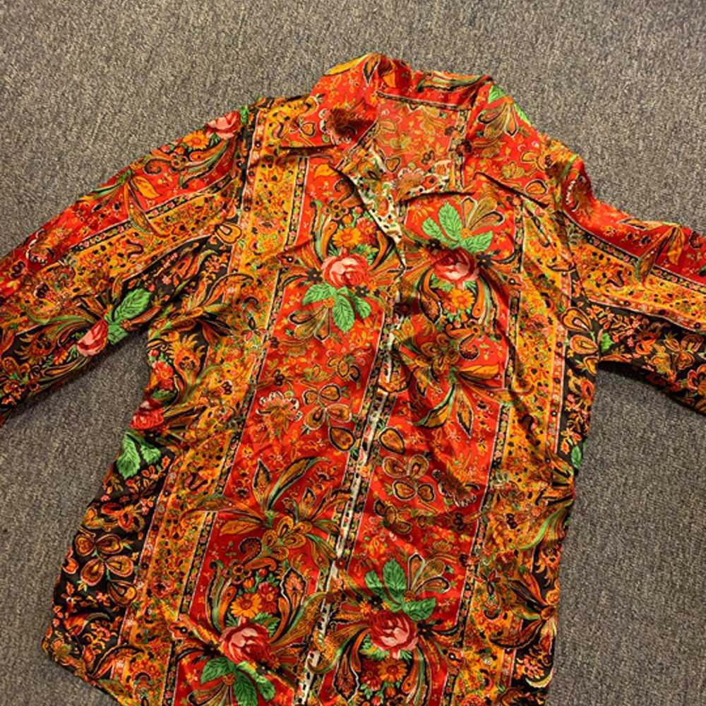 Vintage Psychedelic Paisley Top - image 2