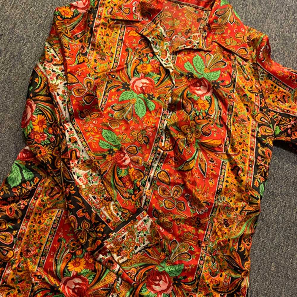 Vintage Psychedelic Paisley Top - image 3