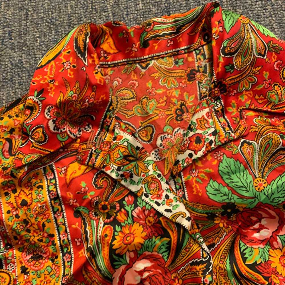 Vintage Psychedelic Paisley Top - image 4