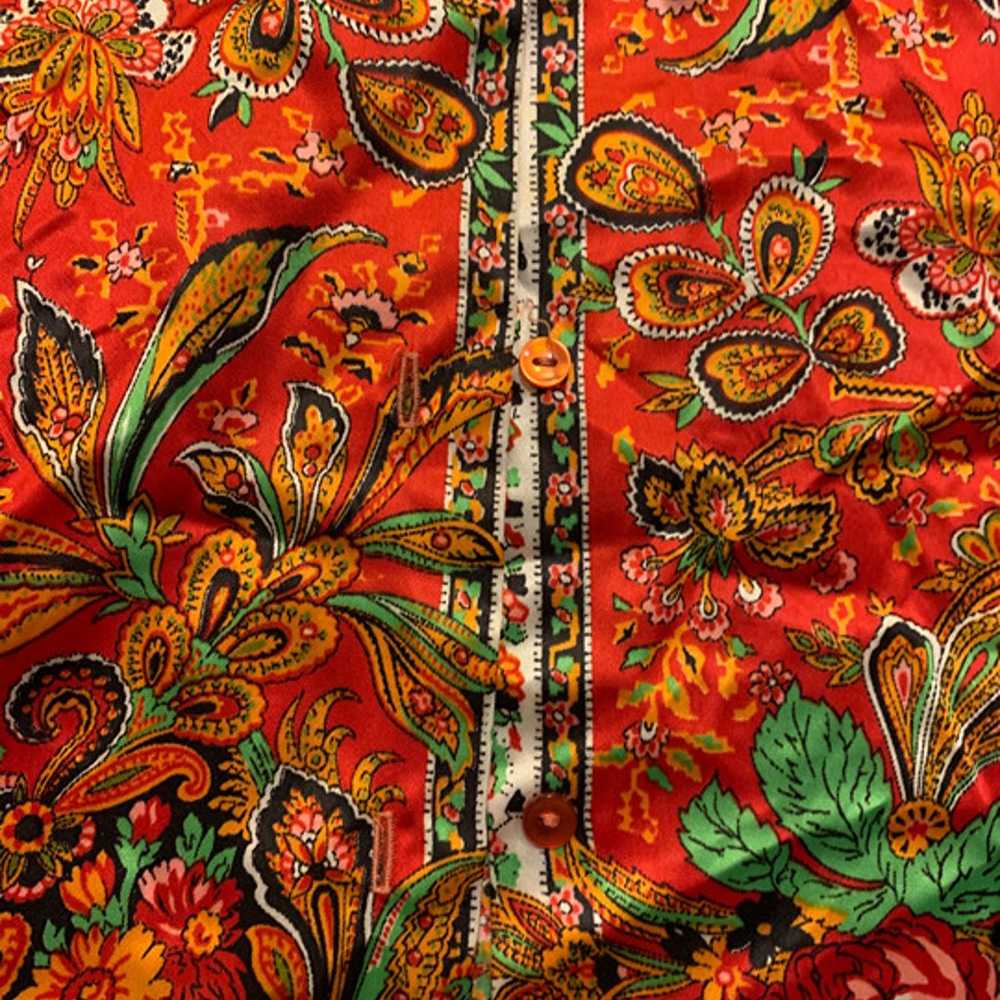 Vintage Psychedelic Paisley Top - image 5