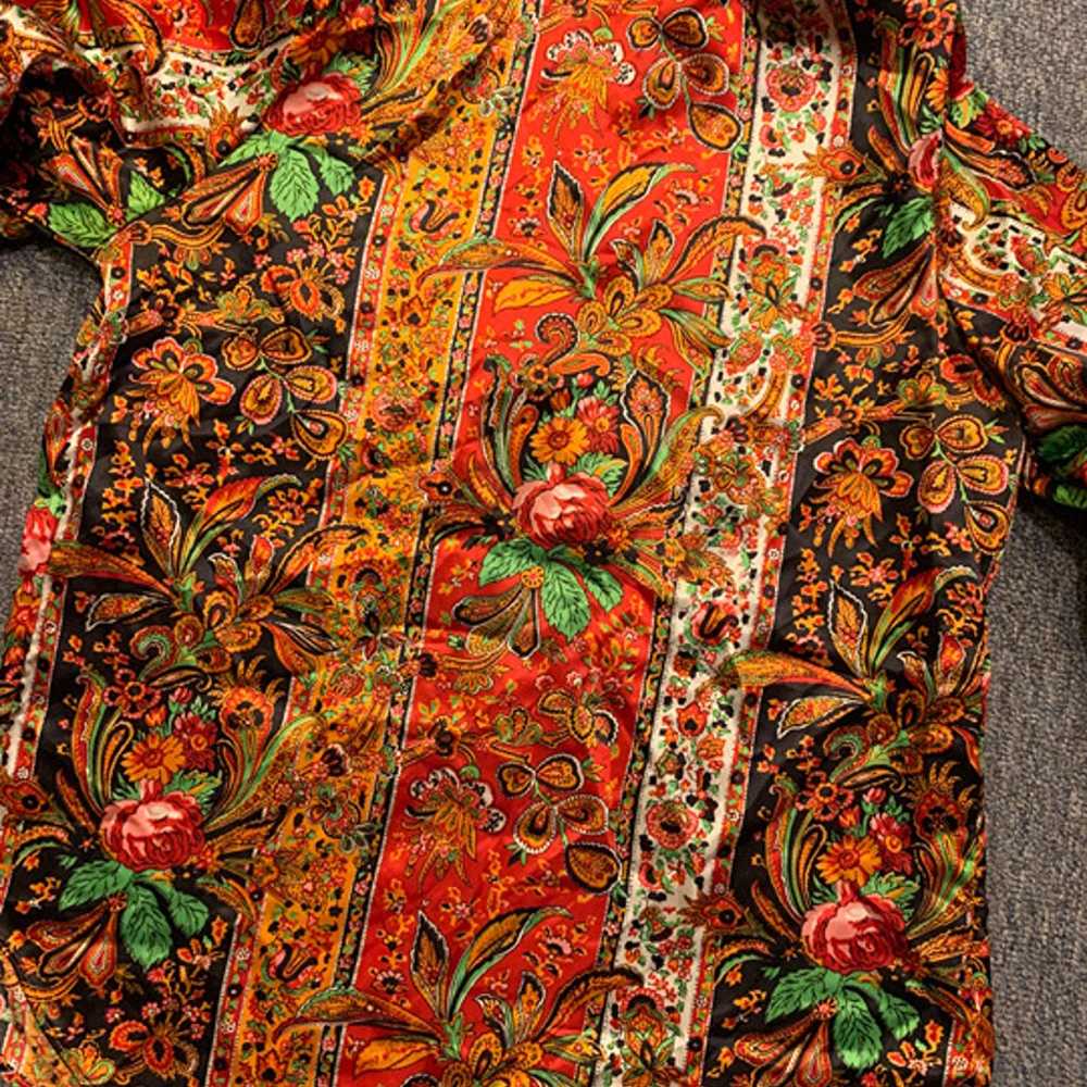 Vintage Psychedelic Paisley Top - image 7