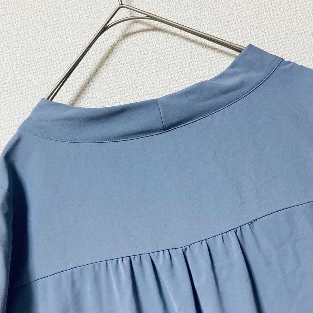 Tops (M) 38 Short sleeve Blue Chiffon Women's Vin… - image 4