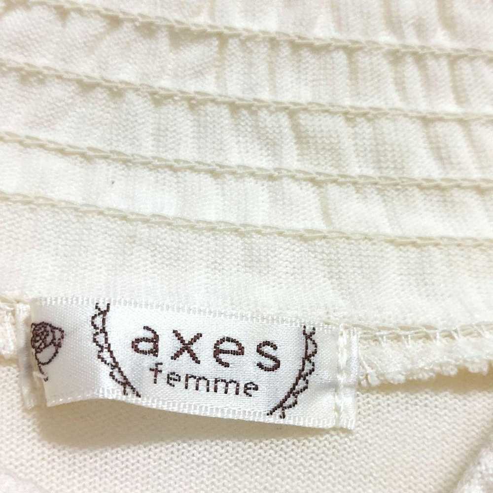 axes femme Long-Sleeved Shirt Cream Color Light Y… - image 9