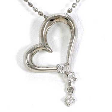 Other Other K10 White Gold Diamond Necklace Metal… - image 1