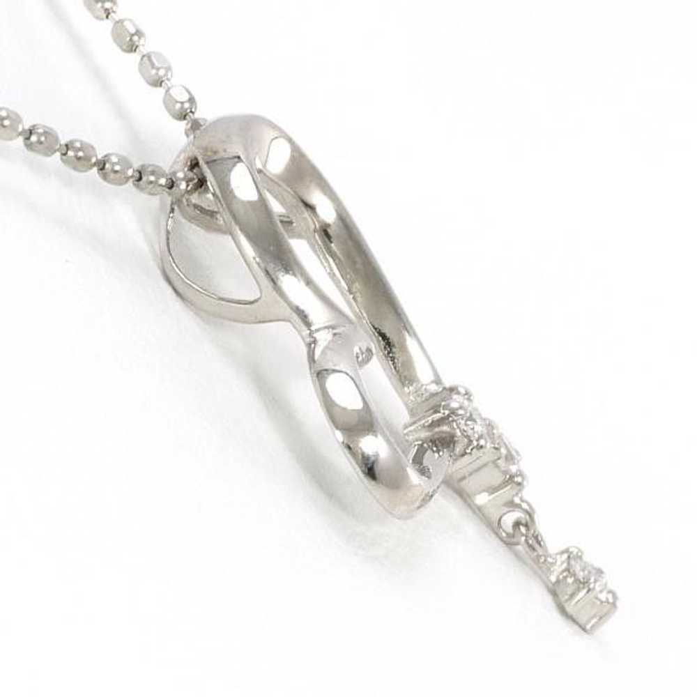 Other Other K10 White Gold Diamond Necklace Metal… - image 2